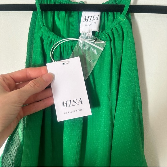 NWT Misa Los Angeles Saana Top Flowy High Neck Halter Vacation Getaway Sz Large - Picture 5 of 13